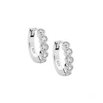 Load image into Gallery viewer, Ellani Stg CZ Bead Set Huggies
