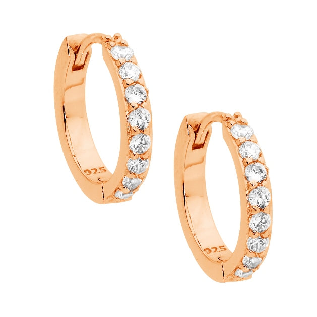 291325 ellani rose cz huggies hoops e512r