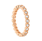 Load image into Gallery viewer, Ellani Rose Gold Stg CZ Eternity Ring
