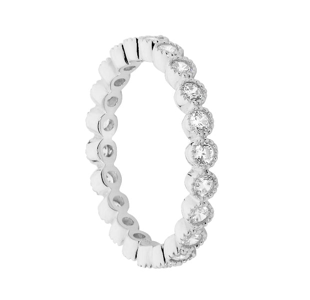 Ellani Stg CZ Eternity Ring