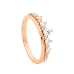 Load image into Gallery viewer, Ellani Rose Gold Plated Stg CZ Graduated Stacker Ring
