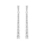 Load image into Gallery viewer, Ellani Stg CZ Graduated Drop Earrings
