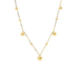 Load image into Gallery viewer, Ellani Rose Plated Stainless Steel 5 Ball Necklace

