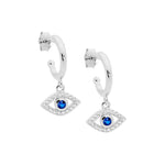Load image into Gallery viewer, Ellani Stg CZ Eye Earrings
