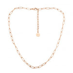 Load image into Gallery viewer, Ellani Rose Gold Plated Stainless Steel Paperclip Chain
