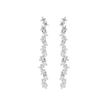 Load image into Gallery viewer, Ellani Stg CZ Staggered Drop Earrings
