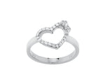 Load image into Gallery viewer, Karen Walker 9ct White Gold Diamond Botanical Heart Ring
