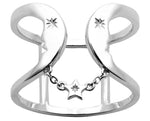 Load image into Gallery viewer, Karen Walker Stg Double Cresent Ring
