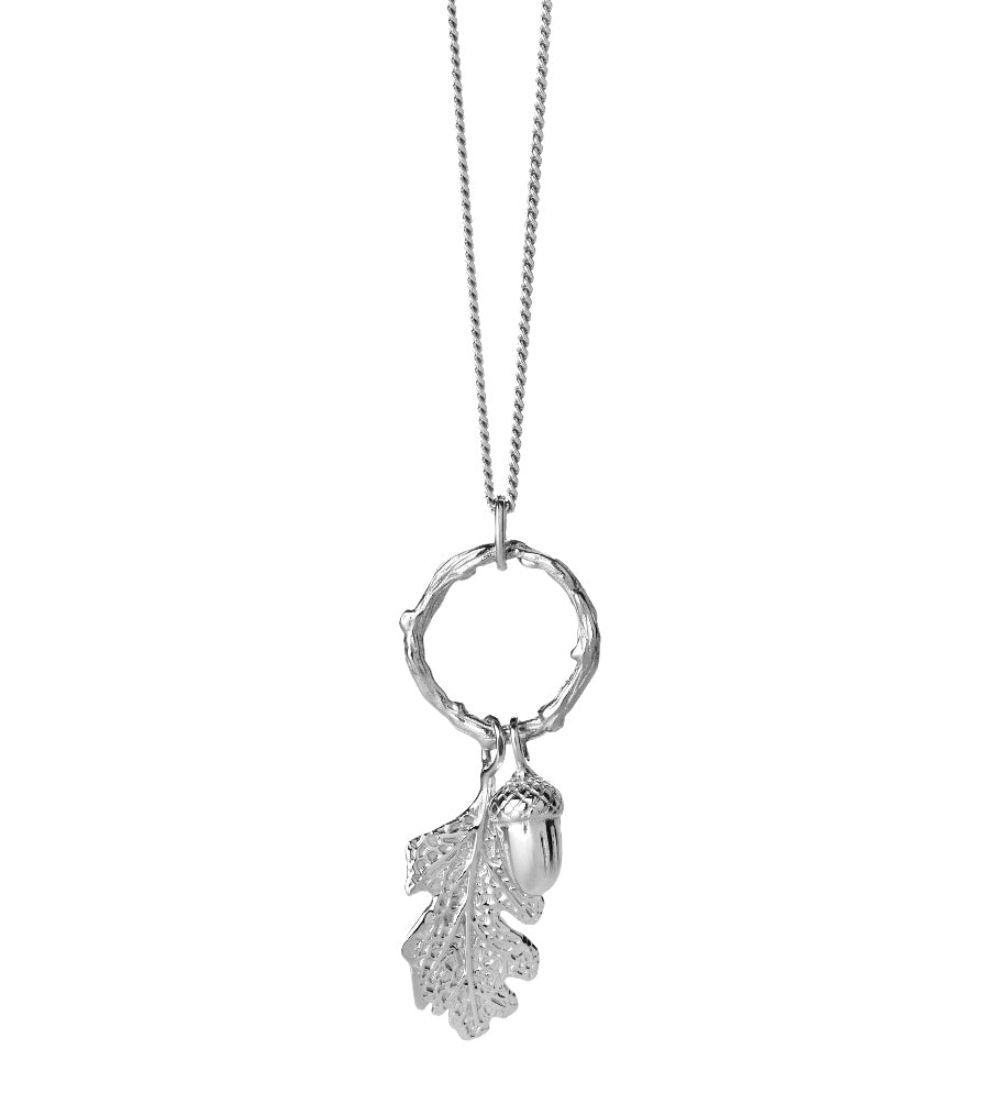 340839 karen walker forest acorn leaf loop necklace kw344pn stg