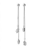 Load image into Gallery viewer, Karen Walker Stg Acorn &amp; Leaf Pendulum Earrings
