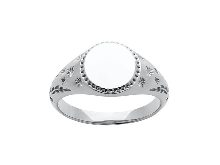 340844 karen walker society signet ring kw353 stg