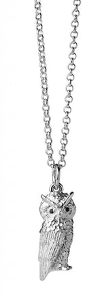 Load image into Gallery viewer, Karen Walker Stg Garnet Owl Pendant
