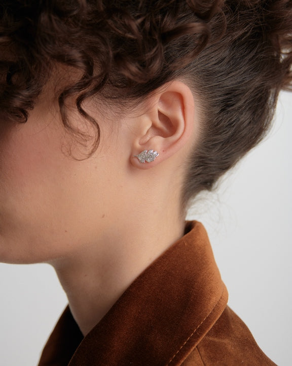 Karen walker stg forest leaf studs