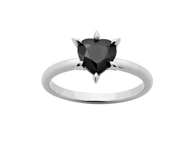 340960 karen walker sterling silver onyx cupids heart ring kw420r stg