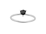 Load image into Gallery viewer, Karen Walker Stg Onyx Cupid's Heart Mini Ring

