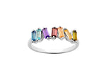 Load image into Gallery viewer, Karen Walker Stg Multi Baguette CZ Cubist Ring
