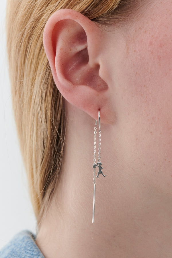 Karen Walker Stg Runaway Girl Thread Earrings