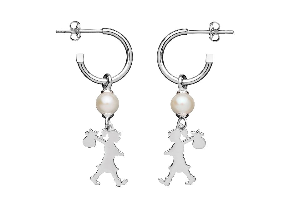 340982 karen walker sterling silver runaway girl with a pearl earrings kw441er stg