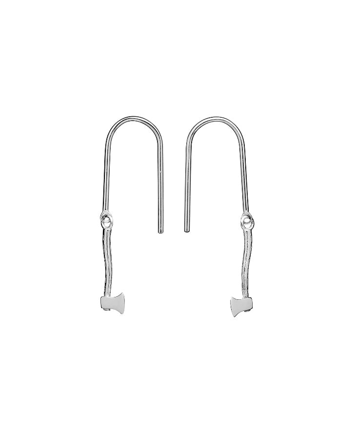 340998 karen walker stg mini axe earrings kw464er stg