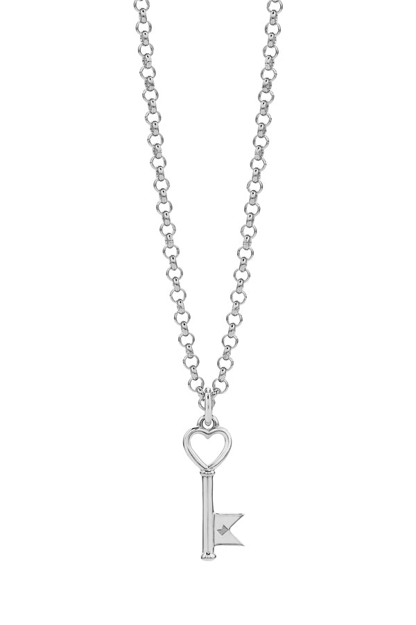 Karen Walker Stg Monogram Key Necklace