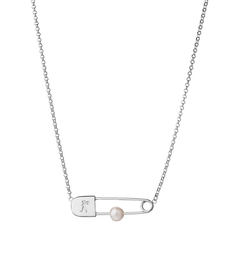 Karen Walker Stg Runaway Safety Pin Necklace