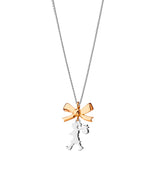 Load image into Gallery viewer, Karen Walker Stg/9ct Yellow Gold Mini Girl With A Bow Necklace
