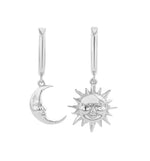 Load image into Gallery viewer, Karen Walker Stg Sun &amp; Moon Hoop Earrings
