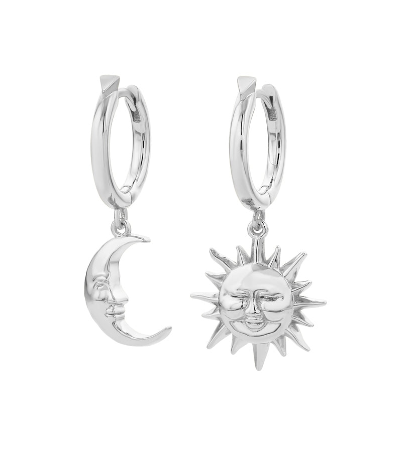 Karen walker stg sun & moon hoop earrings