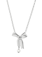 Load image into Gallery viewer, Karen Walker Sterling Silver Freshwater Pearl Large Bow Necklace
