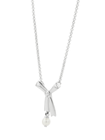 Load image into Gallery viewer, Karen Walker Sterling Silver Freshwater Pearl Bow Necklace
