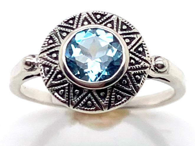 Sterling Silver Blue Topaz Ring