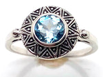 Load image into Gallery viewer, Sterling Silver Blue Topaz Ring
