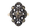 Load image into Gallery viewer, Sterling Silver Marcasite Dress Ring
