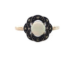 Load image into Gallery viewer, Sterling Silver Opal Marcasite Flower Ring
