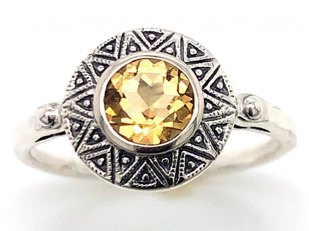 Sterling Silver Citrine Ring