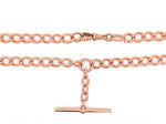 Load image into Gallery viewer, 15ct Rose Gold 41cm Vintage Open Curb Fob Chain
