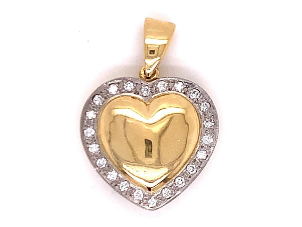 3711523 18ct diamond heart pendant tdw 0