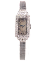 Load image into Gallery viewer, Platinum/18ct White Gold Vintage Diamond Watch TDW 0.70ct
