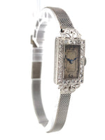 Load image into Gallery viewer, Platinum/18ct White Gold Vintage Diamond Watch TDW 0.70ct
