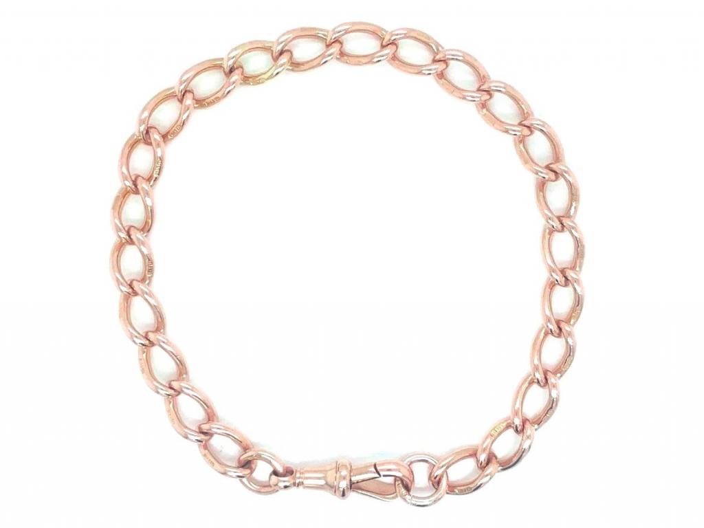 3711761aa 15ct rose gold vintage curb bracelet6