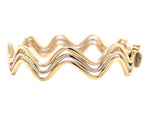 Load image into Gallery viewer, 18ct Three Wave Snap &amp; Hinge Bracelet
