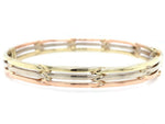Load image into Gallery viewer, 9ct Tri Gold Snap &amp; Hinge Bracelet
