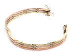 Load image into Gallery viewer, 9ct Tri Gold Snap &amp; Hinge Bracelet
