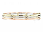 Load image into Gallery viewer, 9ct Tri Gold Snap &amp; Hinge Bracelet
