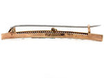 Load image into Gallery viewer, 9ct Antique Doublet/Garnet Diamond Crescent Brooch
