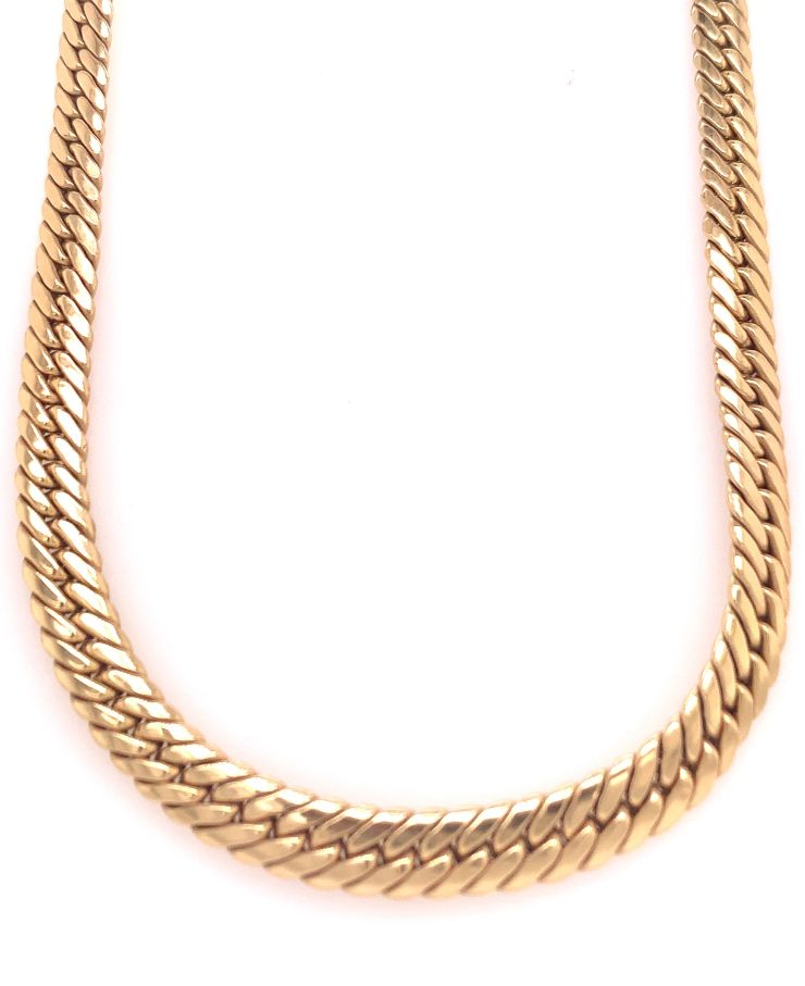 9ct Graduated Herringbone Chain 45cm