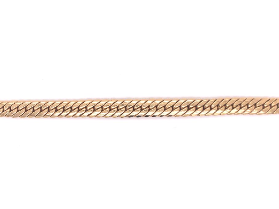 9ct graduated herringbone chain 45cm