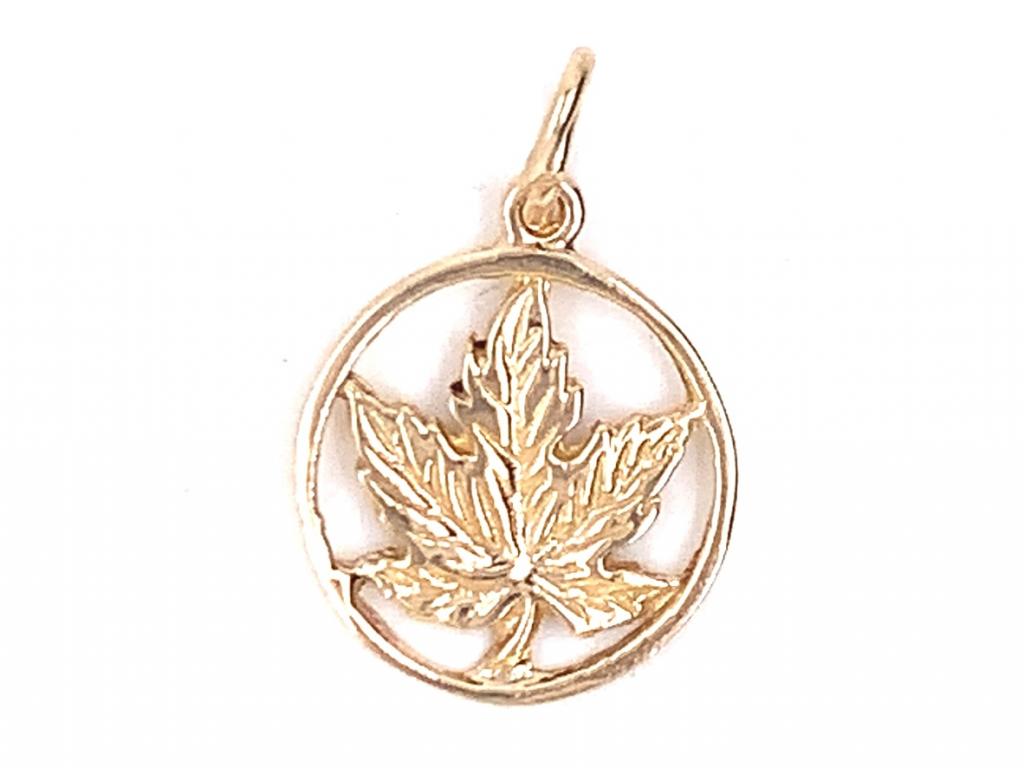 3712388 10ct leaf charm