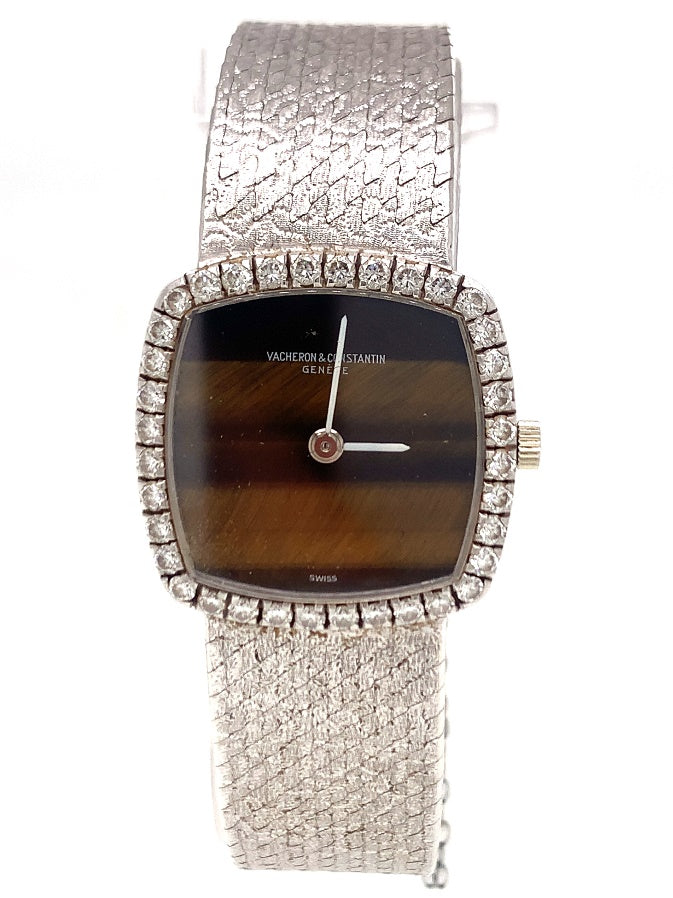 3712424 18ct white gold vacheron constantin tigers eye diamond watch tdw1