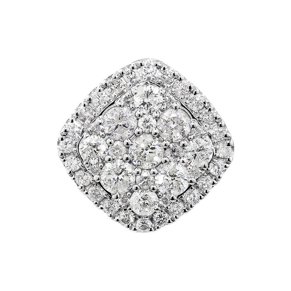 3712458 10ct white gold diamond helo pendant tdw 3